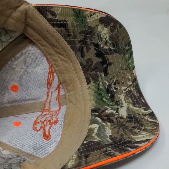 Otto Men's Strapback Hat Green Camo OSFM Panther Premium Embroidered Logo - Picture 10 of 12